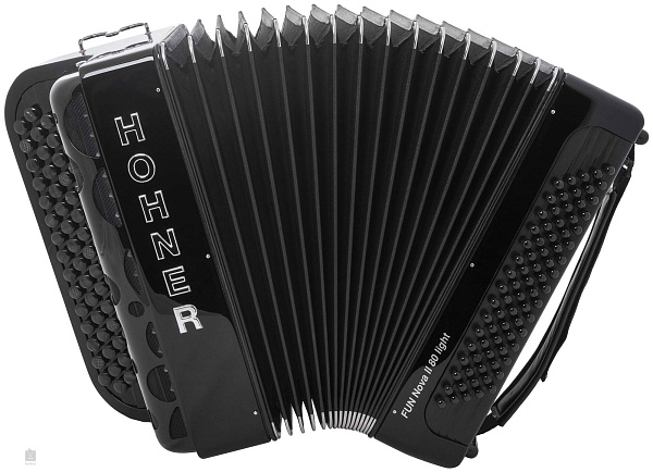 HOHNER Fun Nova II 80 light black celluloid (B-Stepped) - Баян