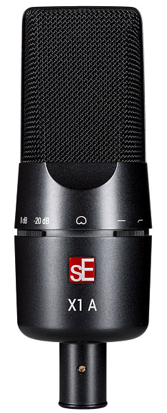 Микрофон конденсаторный sE Electronics [X1 A] 20 Гц – 20 кГц, динамический диапазон: 114 / 134 дБ, кардиоида, комплектация: поворотный микрофонный зажим, адаптер с резьбой