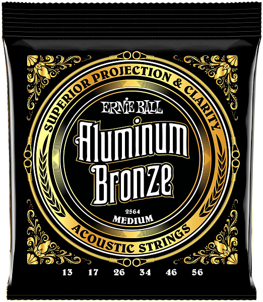 ERNIE BALL 2564 Aluminum Bronze Medium 13-56 - Струны для акустической гитары
