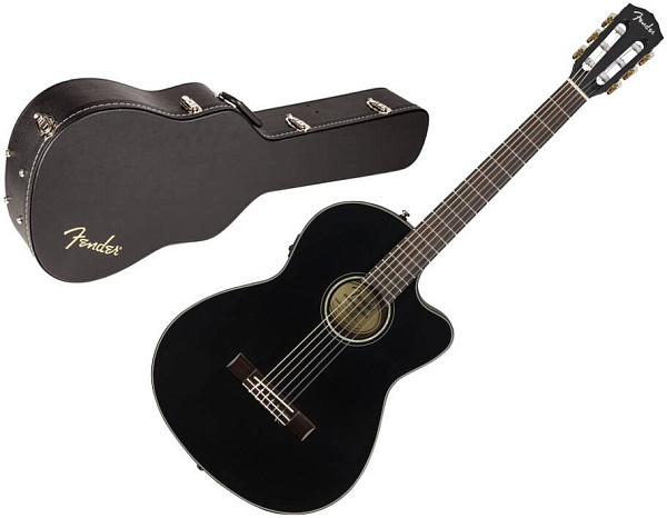 FENDER CN-140SCE BLK - Гитара электроакустическая шестиструнная