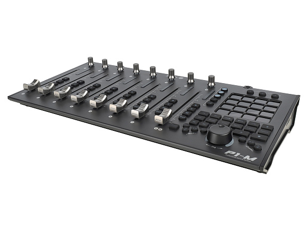 MIDI контроллер [110205A2022] Icon [P1-M] USB MIDI DAW контроллер, 8 моторизованных фейдеров, программируемый 4-дюймовый сенсорный дисплей, LED-индикаторы, колесо Jog оптического энкодера, 8 энкодеров, функциональные кнопки с подсветкой