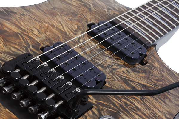 Электрогитара SCHECTER [OMEN ELITE-6 FR CHAR]  6-струнная, корпус: красное дерево, топ: кап, гриф: клен, накладка: палисандр, 24 лада, FloydRose цвет: Charcoal (CHAR)