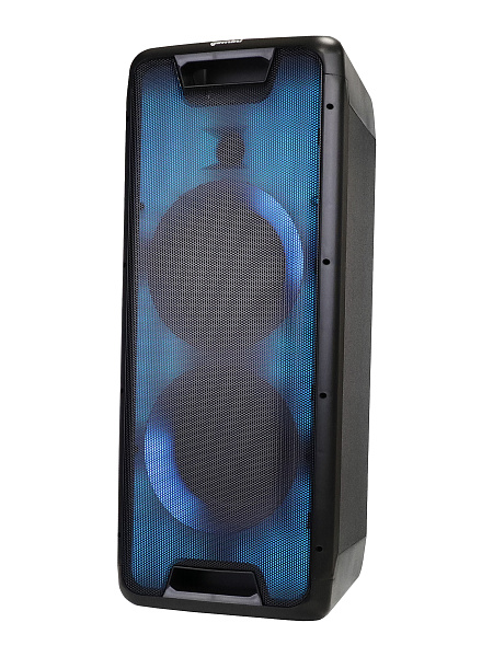 Акустическая система Gemini [GLS-880] Активная, 3-х полосная, DSP, RMS/Peak 100/1000 Вт, АЧХ 30-20000 Гц, Max SPL 98 дБ, динамики: 8" НЧ, 8" СЧ, 1" ВЧ, входы: 1/4" Guitar, 1/4" Mic, 1/8” AUX, USB, FM радио, Bluetooth, аккумулятор, подсветка