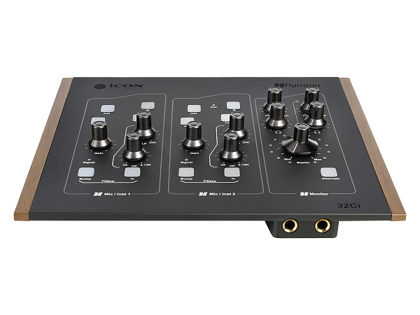 Аудиоинтерфейс USB [110313A3001] Icon [Harrison 32Ci] предусилитель микрофонный с USB аудио интерейсом, АЦП/ЦАП: 24 бит/192 кГц, 20-20000 Гц, 125 дБ, S/N: -125 дБ, 2xCombo XLR/TRS, 2x1/4" TRS/ 4x1/4" TRS, MIDI, ADAT Toslink, USB-C