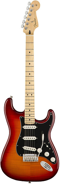 FENDER PLAYER STRAT PLS TOP MN ACB Электрогитара, цвет вишневый санберст