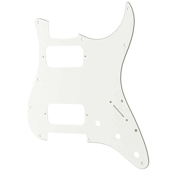 MX2248WH Пикгард для электрогитары Fender Stratocaster HH, 3 слоя, белая, Musiclily