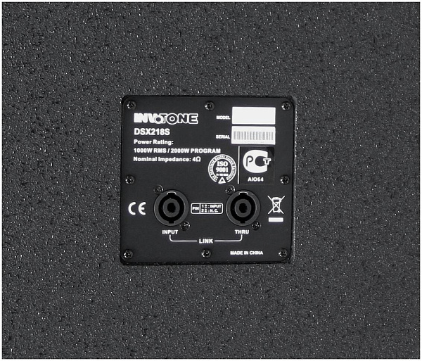 INVOTONE DSX218S - пассивный сабвуфер, 18" х 2, 1000 Вт, 4 Ом, 37 Гц -...