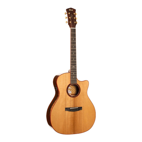 Gold-A10-Cocobolo-WCASE-NAT Gold Series Электро-акустическая гитара, с чехлом, Cort