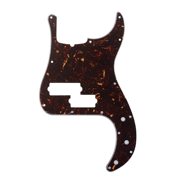 MX1395DT Пикгард для 5-струнной бас-гитары Precision Bass, 4 сл, черепаший панцирь, Musiclily