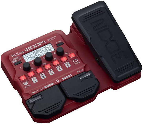 ZOOM B1X FOUR басовый процессор мультиэффектов с педалью экспрессии