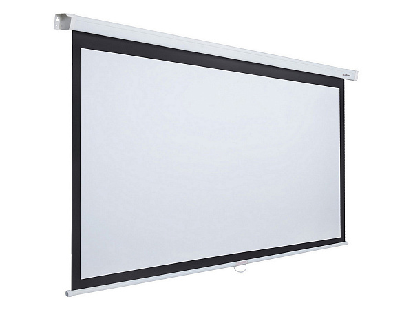[LMP-100106CSR] Настенный экран Lumien [Master Picture CSR] 170x213см (раб.область 115х203 см) (92") MW FiberGlass черн. кайма по периметру, верх.кайма 52 см, механизм плавного возврата, возможность потолочн./настенного крепления  (белый корпус) 16:9
