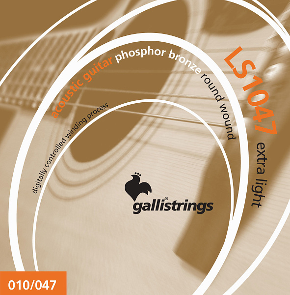 Комплект струн GALLI STRINGS [LS1047 EXTRA LIGHT] для акустической гитары
