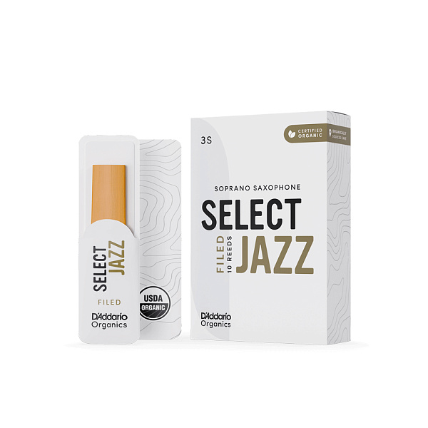 ORSF10SSX3S Organic Select Jazz Filed Трости для саксофона сопрано, размер 3S, 10шт, D'Addario