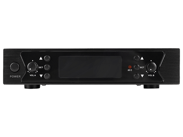 Микрофонная радиосистема Axelvox [DWS7000HT (LT Bundle)] UHF 710-726 MHz, 2 x 32 канала, LCD дисплей, 2х ИК порт, 2x поясных передатчика, 2x головной микрофон, 2x петличный микрофон
