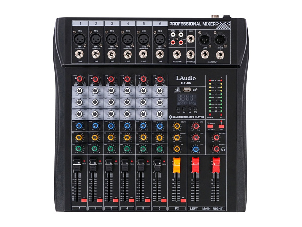 GT-06 Микшерный пульт, 6 каналов, серия PRO, LAudio