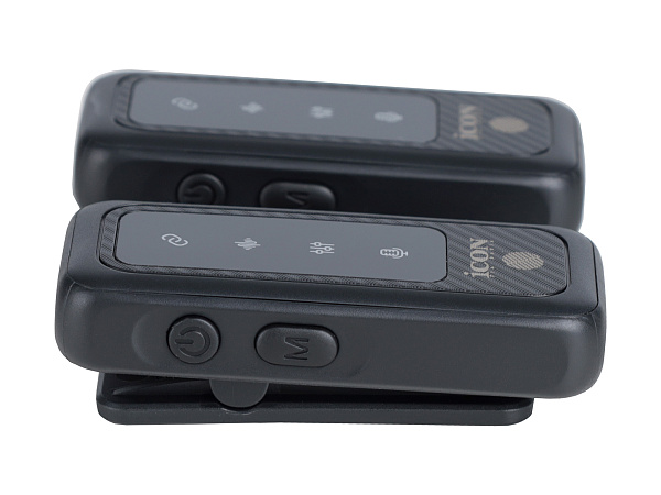 Радиосистема микрофонная Icon [AirMic 3] 2 передатчика со всенаправленными микрофонами, приемник с USB-C разъемом, кейс для зарядки, АЦП/ЦАП 24 бит/48 кГц, рабочая частота 2,4 ГГц, дальность 40 м, время непрерывной работы 8,5 часов, 24 часа с кейсом