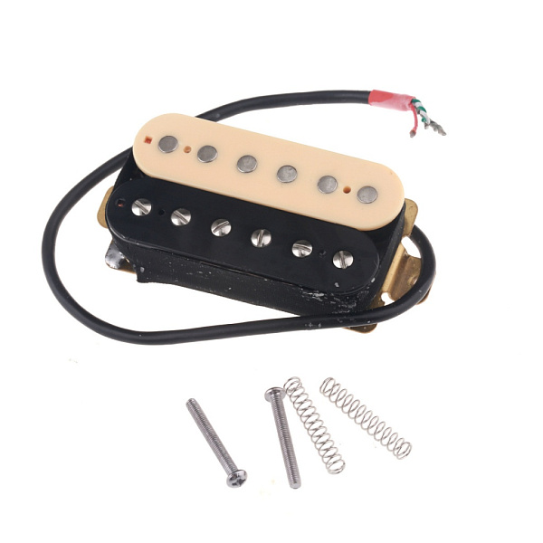 M433 Звукосниматель хамбакер, нековый(neck), кремовый/черный, Musiclily