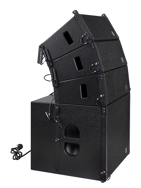 Сабвуфер Intrend [ILS-ATL-S15A] линейного массива Atlantic, активный, 15"НЧ, 30-250 Гц, SPL 126 дБ, 600 Вт RMS, пик 1200 Вт, 8 Ом. Цвет чёрный, корпус дерево. Подключение до 3х топов на саб.