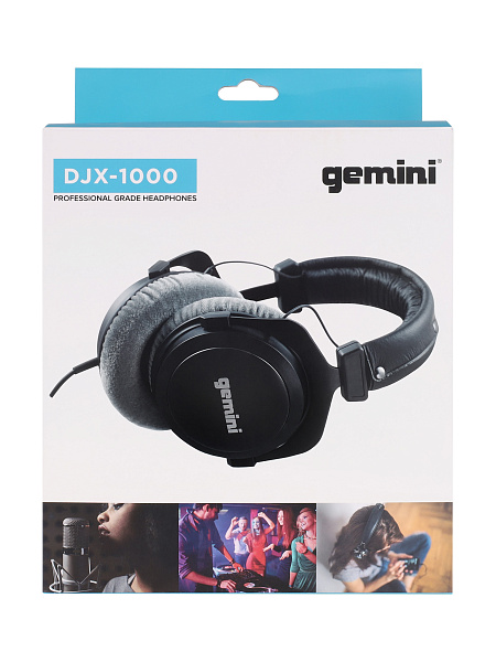 Наушники динамические [DJX-1000] Gemini [DJX-1000] мониторные, драйвер 53 мм, 5Гц - 30 кГц, сопротивление 80 Ом, длинна кабеля 1,5 метра