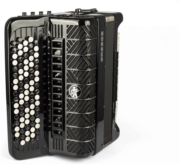 HOHNER MATTIA IV 120 BK gun black (B-Stepped) - Баян