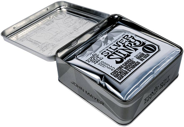ERNIE BALL 3818 John Mayer Silver Slinky Nickel Wound 10.5-47 (pack 3) - Струны для электрогитары