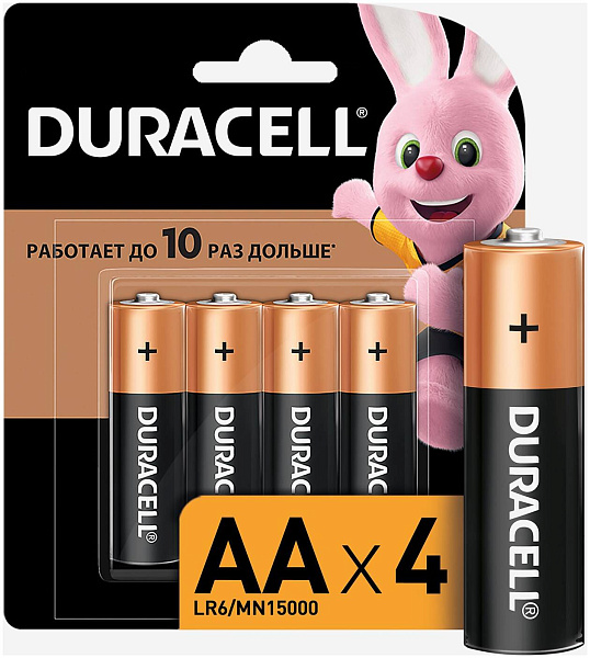 DURACELL LR6-4BL уп 4 шт - Батарейка тип AA