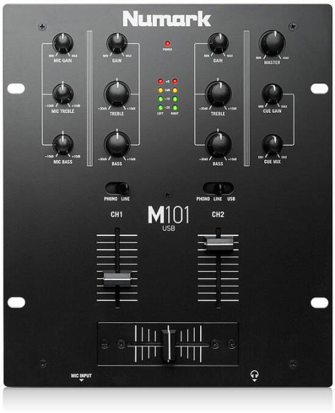NUMARK M101 USB Black - DJ-микшерный пульт 2х канальный, USB интерфейс.