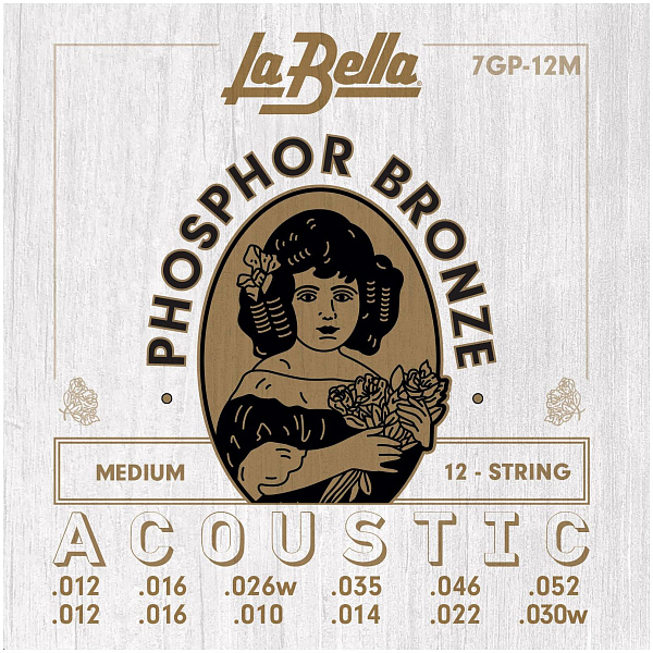 LA BELLA 7GP-12M - Струны для акустической 12-струнной гитары