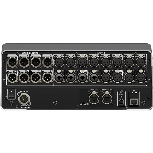 Микшер Yamaha [DM3] цифровой, компактный, Dante, 9 фейд, 9" мультисенсорный экран, входные каналы микширования:16 моно + 1 стерео + 2 FX возврат, шины: 1 стерео, 6 миксов, 2 FX, 2 матрицы (поддерживает ввод в матрицу), локальный ввод-вывод:16 микрофонных