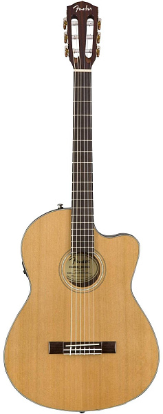 FENDER CN-140SCE NAT + Кейс - Гитара электроакустическая