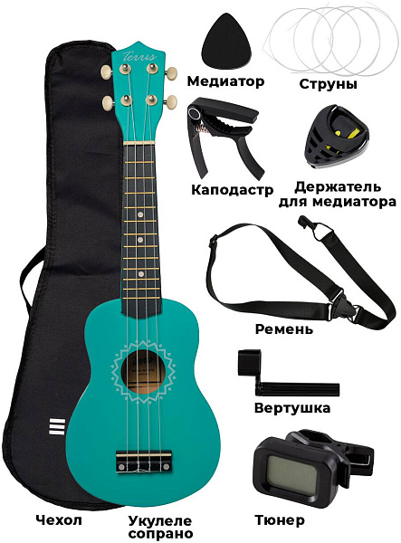 TERRIS JUS-10 PACK TIF - Укулеле комплект