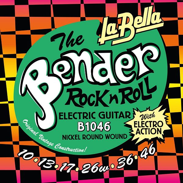B1046 The Bender Regular Комплект струн для электрогитары, никелированные, 10-46, La Bella
