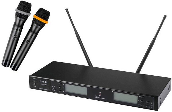 LAUDIO LS-Q5-2M Двухканальная вокальная радиосистема, 2 ручных передатчика,...