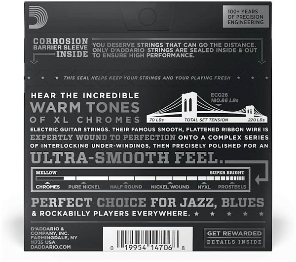 D'ADDARIO ECG26 - Струны для электрогитары
