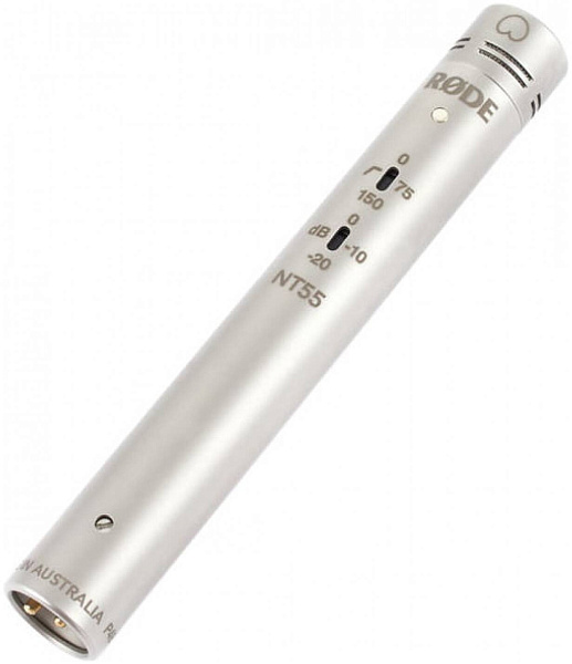 RODE NT55 конденсаторный кардиоидный микрофон с капсюлем 1/2”, трехпозиционный...