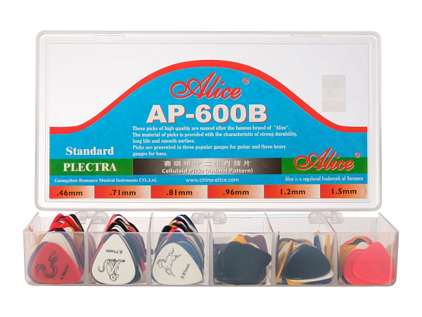 AP-600B Коробка медиаторов, 600шт, Alice