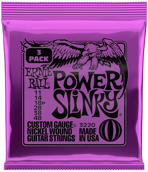 ERNIE BALL 3220 Nickel Wound Slinky Power 3 Pack 11-48 - Струны для электрогитары
