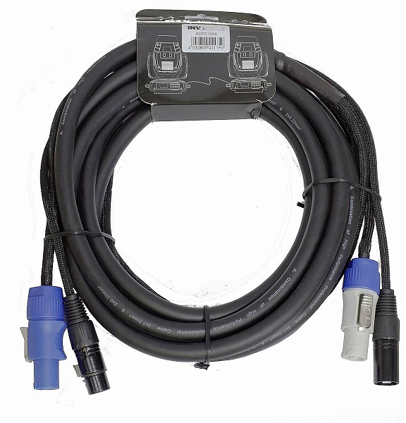 INVOTONE ADPC1005 - кабель смежный 3х1.5мм & 2х0.22мм; PowerCon in/out...