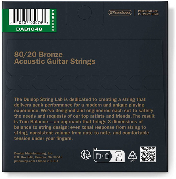 DUNLOP AG-BRS 10/48-6/SET DAB1048 - Струны