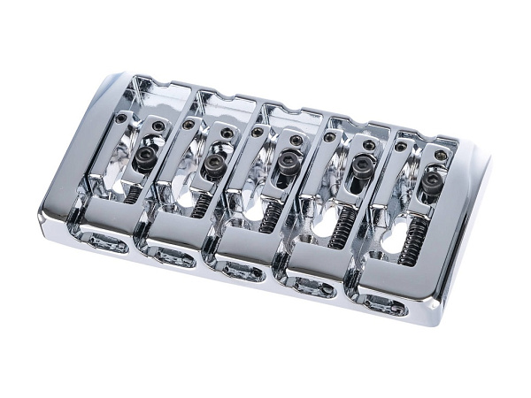 BB405-CR Бридж (струнодержатель) для 5-струнной бас-гитары, хром, Paxphil