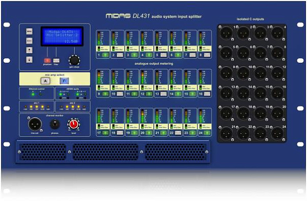 MIDAS DL431 - Микрофонный сплиттер