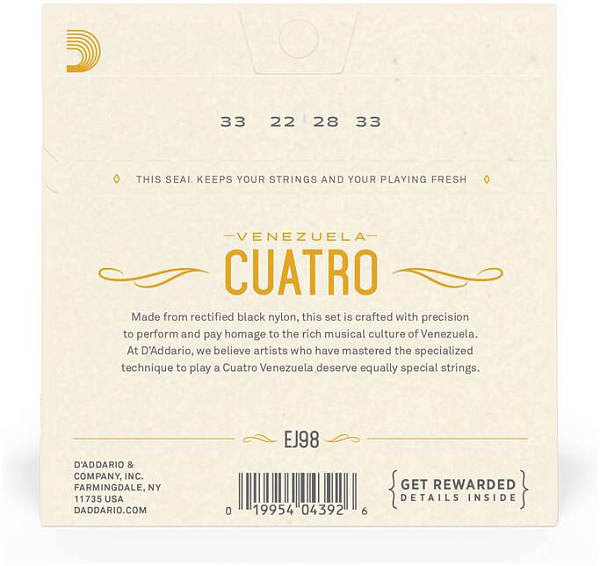D'ADDARIO EJ98 - Струны для куатро