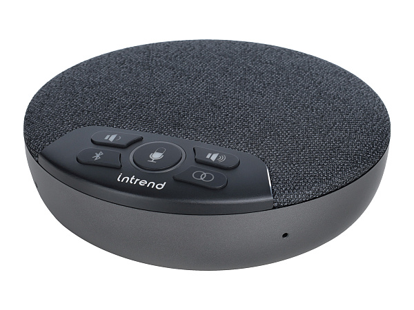 Спикерфон Intrend [ITSPH-W200] 4 капсюля, BT+USB, эффективный радиус 3м, ANC, AEC, AGC, полнодуплексная связь, беспроводное каскадирование 2х спикерфонов, аккумулятор: время работы в режиме разговора до 5 часов. В комплекте USB-dongle