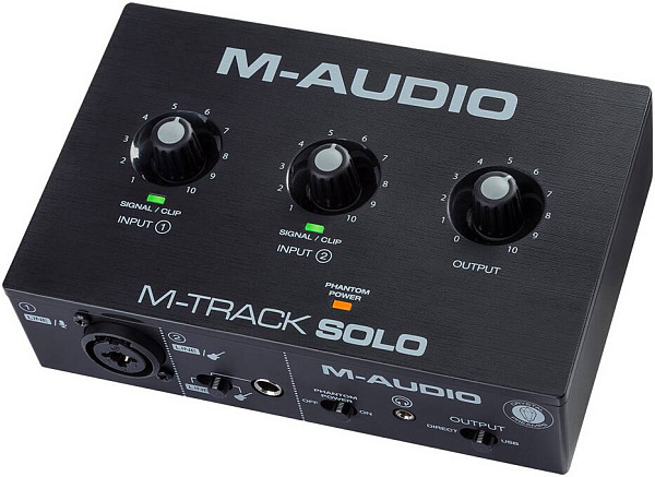 M-AUDIO M-Track Solo - аудиоинтерфейс USB 24бит/48кГц.