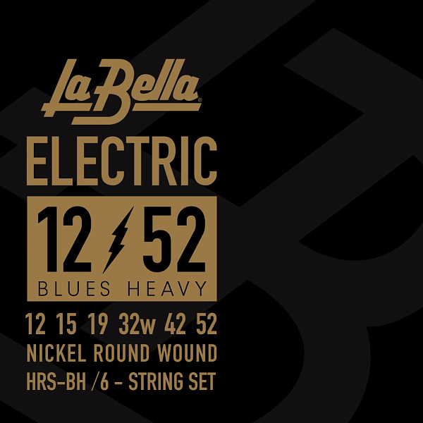HRS-BH HRS Комплект струн для электрогитары, никелированные, 12-52, La Bella
