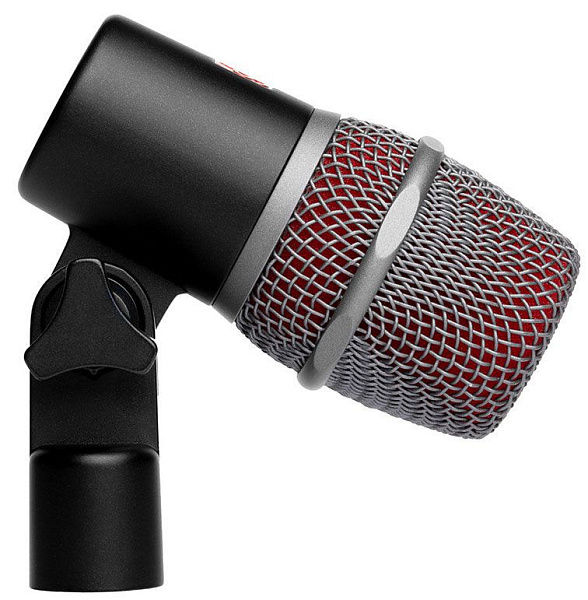 Микрофон динамический sE Electronics [V BEAT] инструментальный, для  малых барабанов и томов, 30 Гц – 19 кГц, суперкардиоида, комплектация: резьбовой адаптер, чехол на молнии, ветрозащита, гайка с накаткой для надежной фиксации микрофона