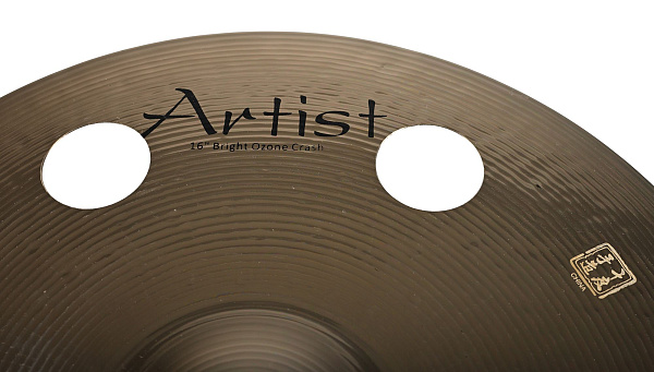 Тарелка крэш 16" [16" ARTIST BRIGHT O-ZONE CRASH] KINGDO [16" ARTIST BRIGHT O-ZONE CRASH] сплав B20, ручная работа, с отверстиями, полированная поверхность