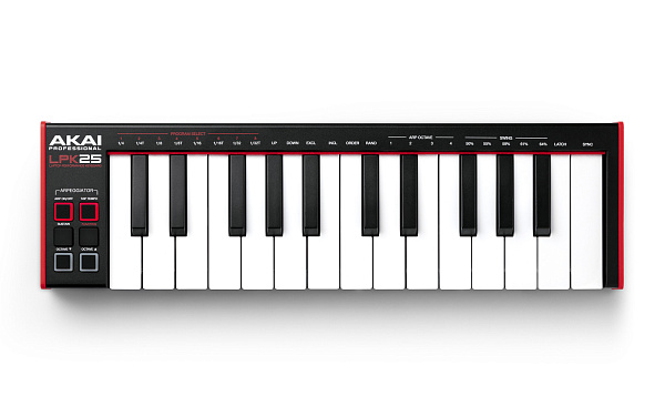 MIDI клавиатура [LPK25MK2] AKAI [LPK25 MKII] 25 динамических мини-клавиш, арпеджиатор, USB-B