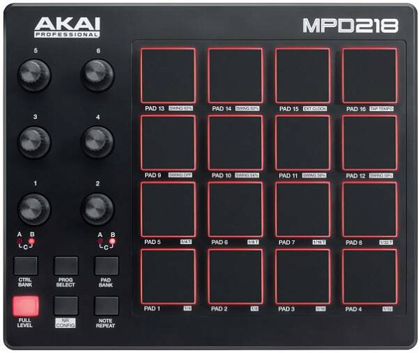 AKAI PRO MPD218 - USB/MIDI-контроллер