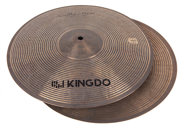 Комплект тарелок: Hi-Hat14" [COLLECTION EXTREME SET 14"+16"+20"] KINGDO [COLLECTION EXTREME SET 14"+16"+20"] Crash16",Ride20" натуральная поверхность, ручная работа, сплав В20